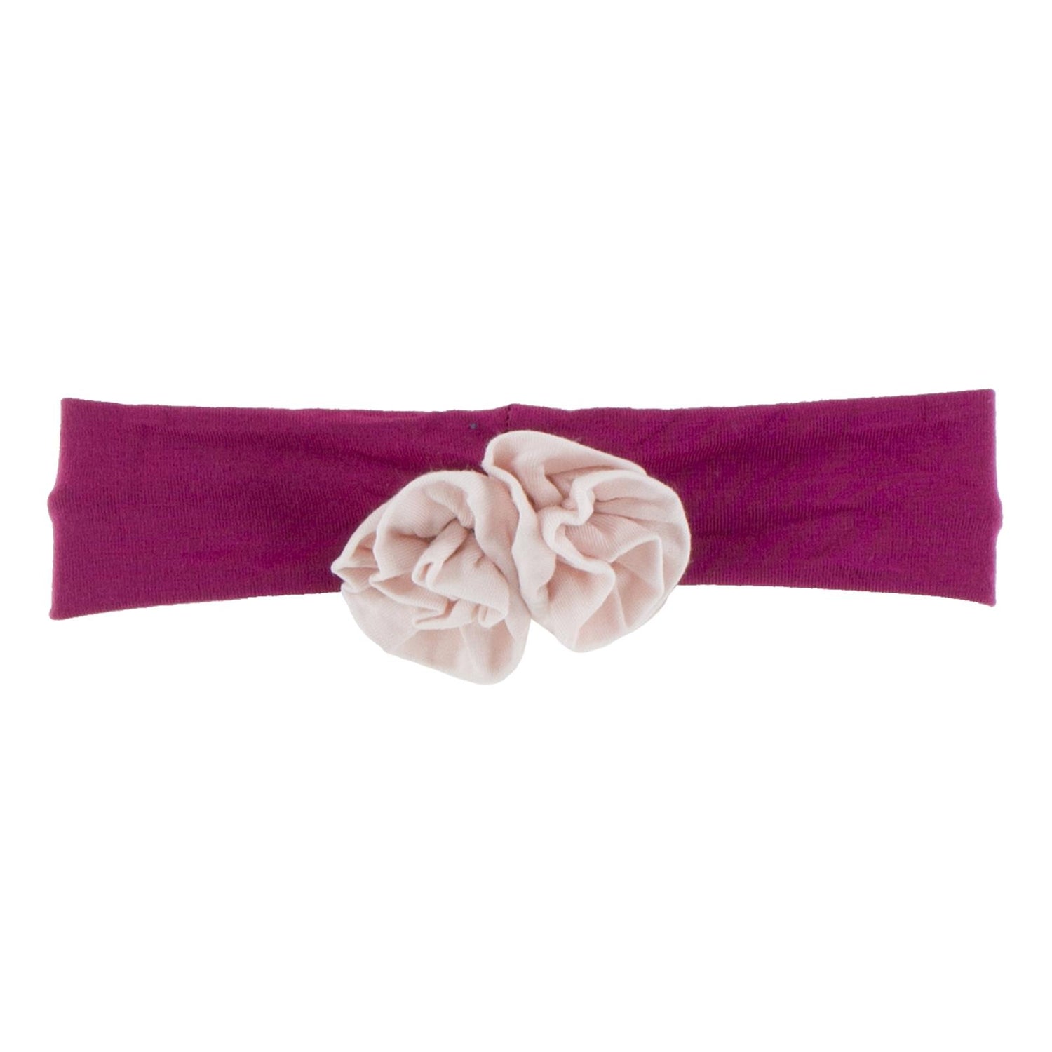Flower Headband in Berry with Macaroon