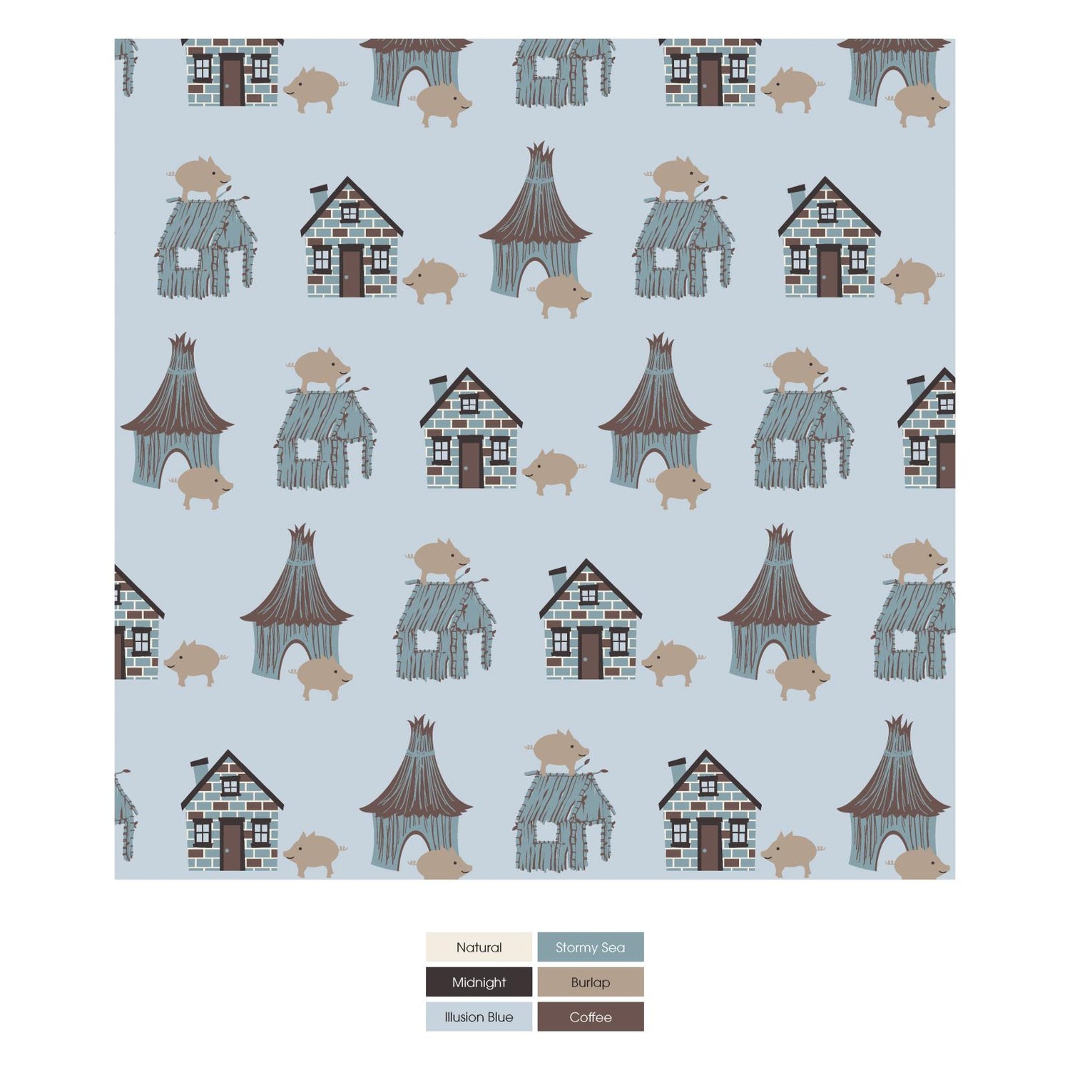 Print Girl's Underwear Set of 3 in Baby Rose Little Red Let's Be Friends, Midnight & Illusion Blue Three Little Pigs (290885)