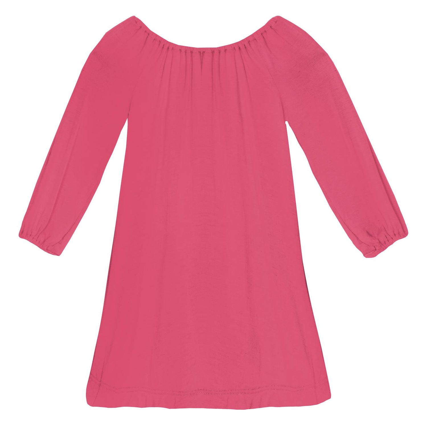 Long Sleeve Peasant Dress in Winter Rose