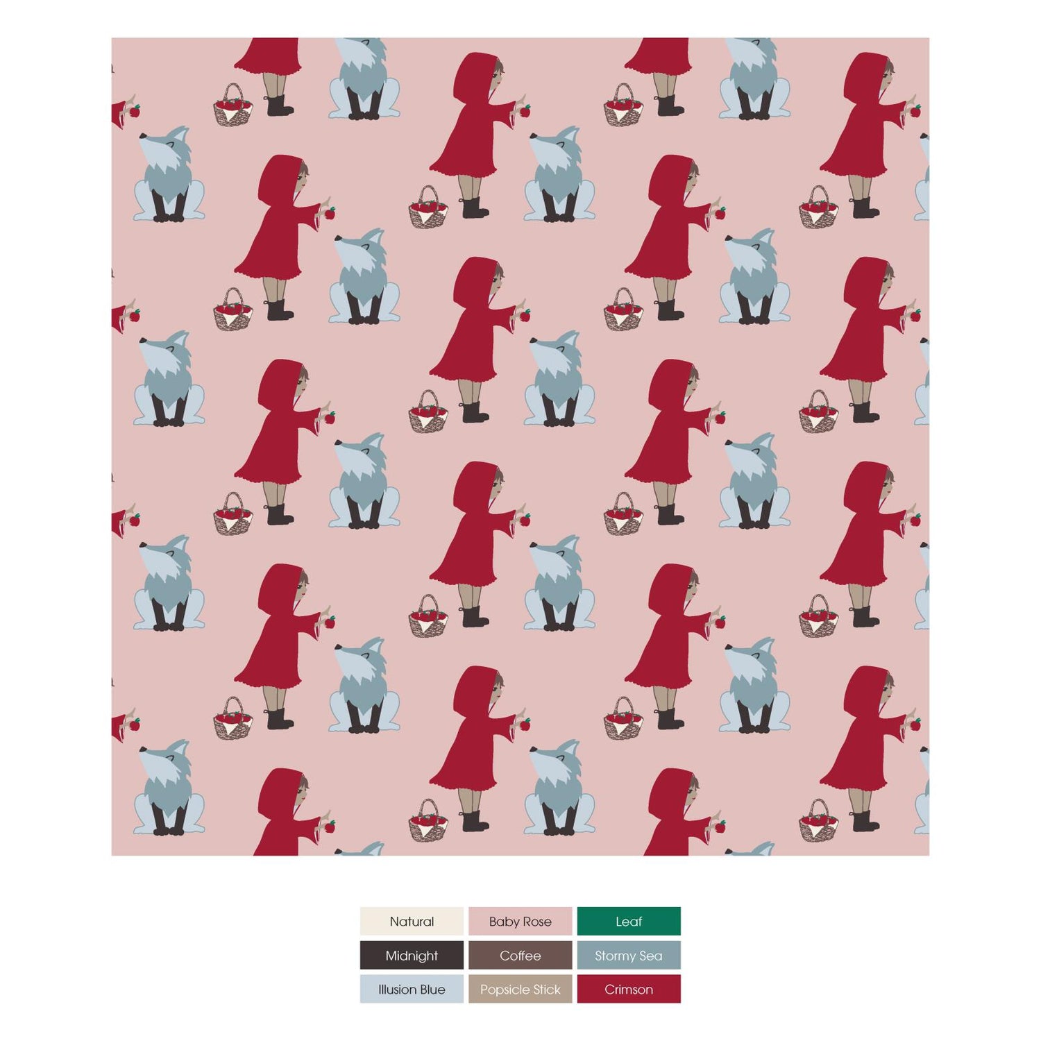 Print Girl's Underwear Set of 3 in Baby Rose Little Red Let's Be Friends, Midnight & Illusion Blue Three Little Pigs