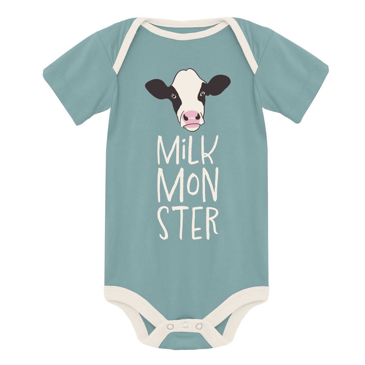 Short Sleeve Graphic One Piece in Jade Milk Monster (313661)