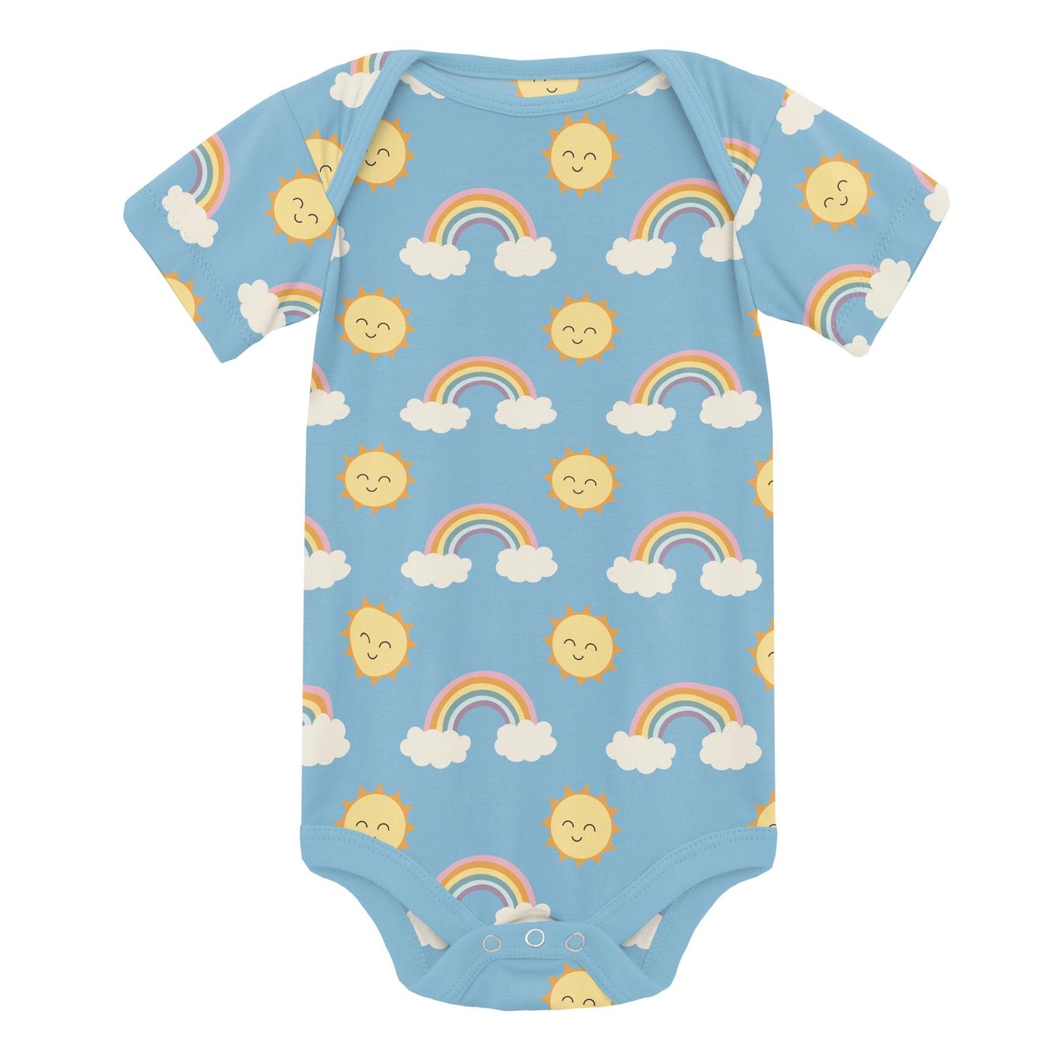 Print Short Sleeve One Piece in Sunshine and Rainbows (313714)