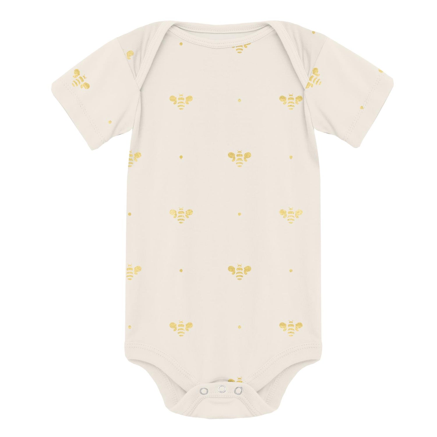 Print Short Sleeve One Piece in Gold Bees (313713)