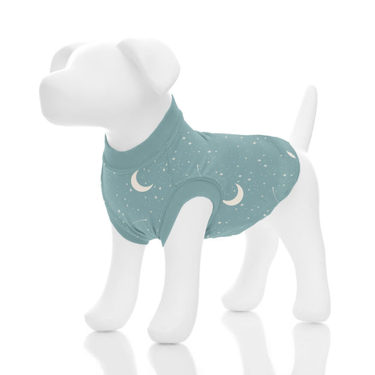 Print Sleeveless Dog Jammies in Jade Starry Sky & Moon (321525)