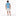 Men's Print Short Sleeve Pajama Set with Lounge Shorts in Mythical Stripe