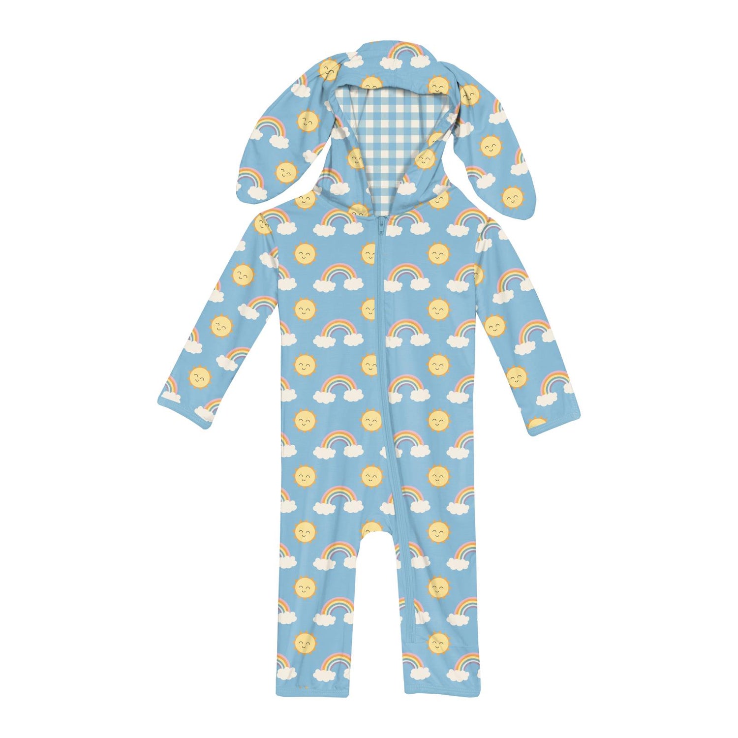 Print Bunny Romper in Sunshine and Rainbows (317710)