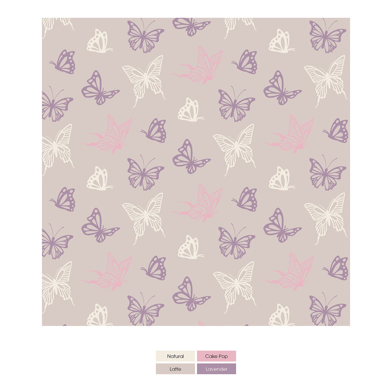 Print Muffin Ruffle Footie with 2 Way Zipper in Latte Butterflies
