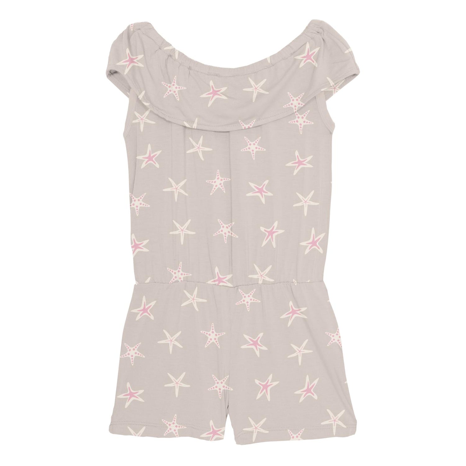 Print Summer Romper in Latte Starfish (327003)