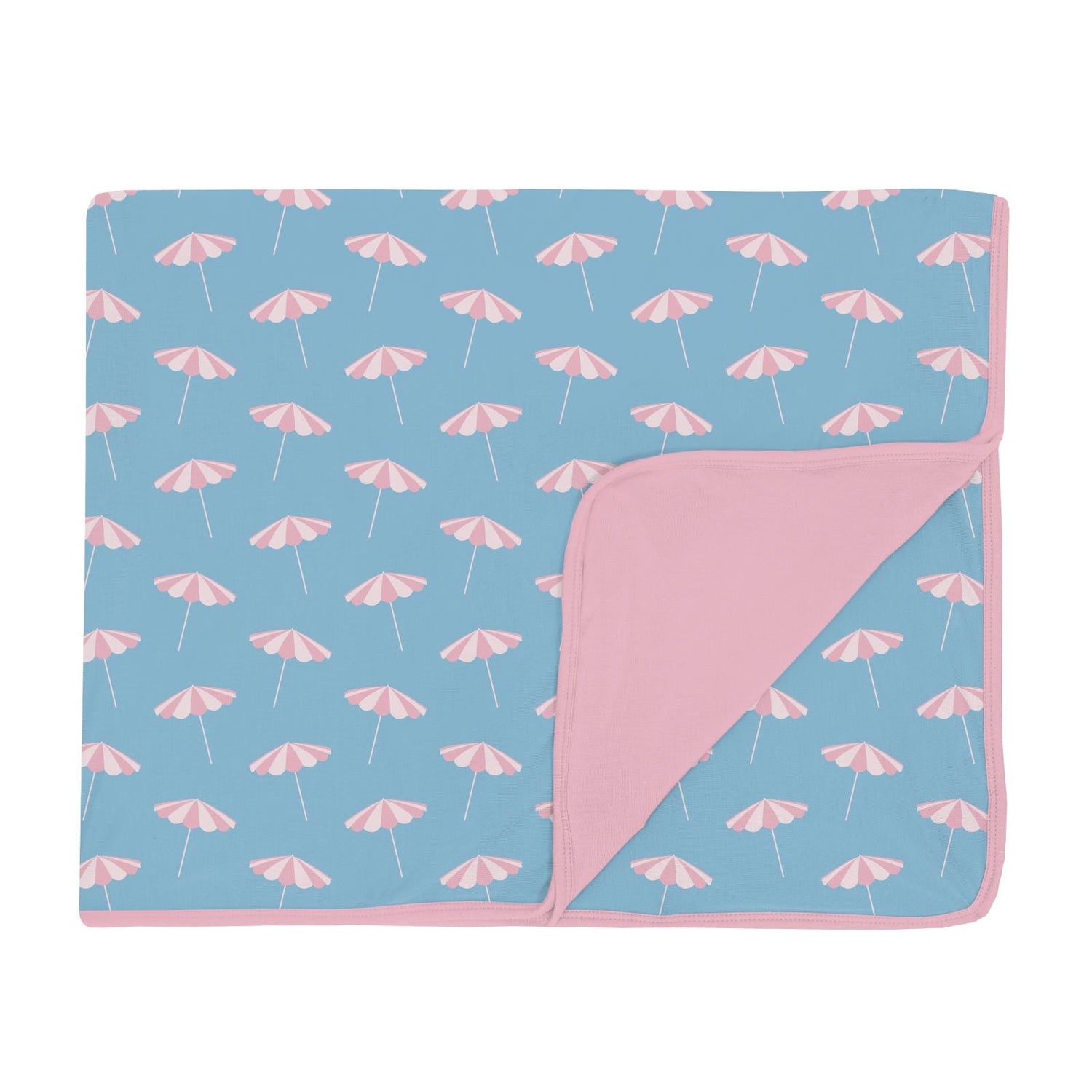 Print Toddler Blanket in Seaside Blue Beach Umbrellas (327055)