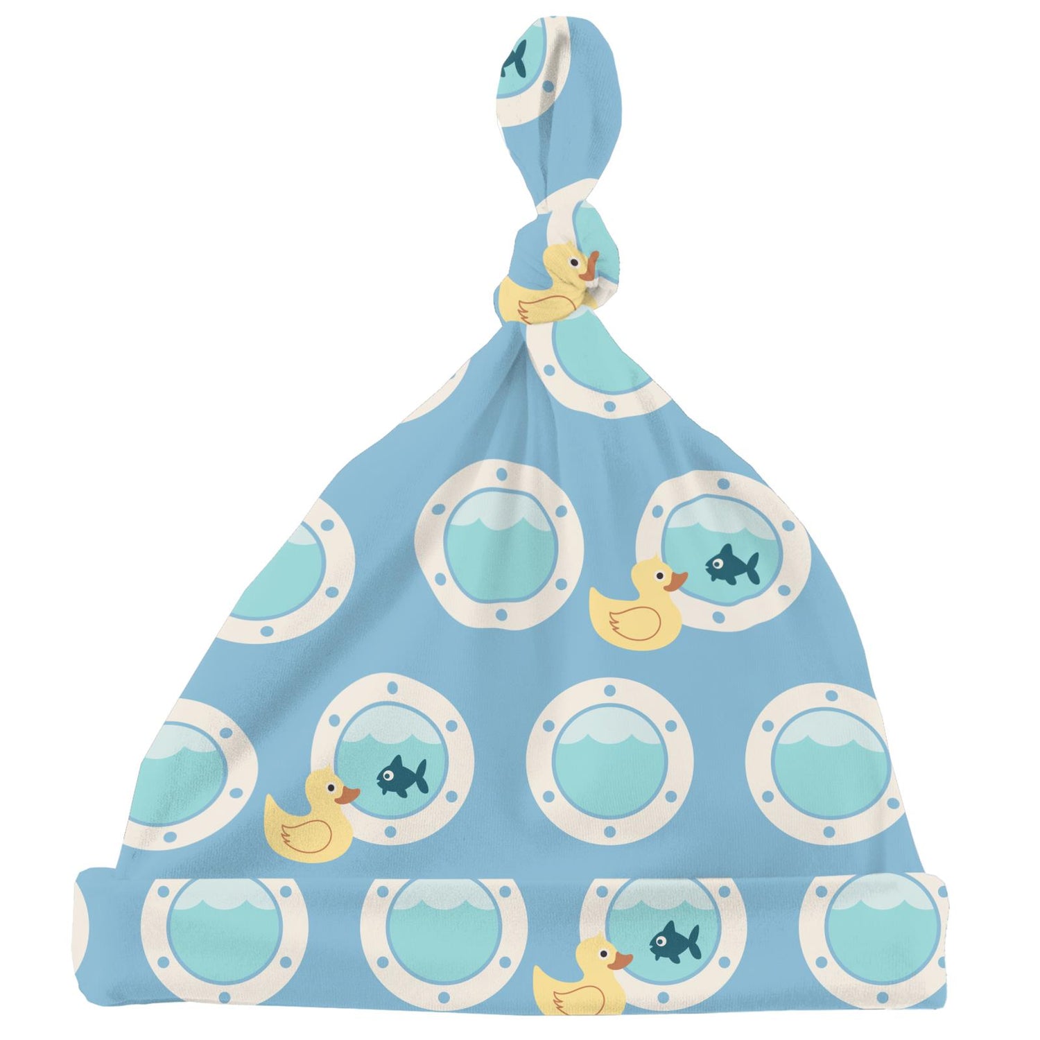 Print Knot Hat in Seaside Blue Porthole Rubber Ducky (327203)