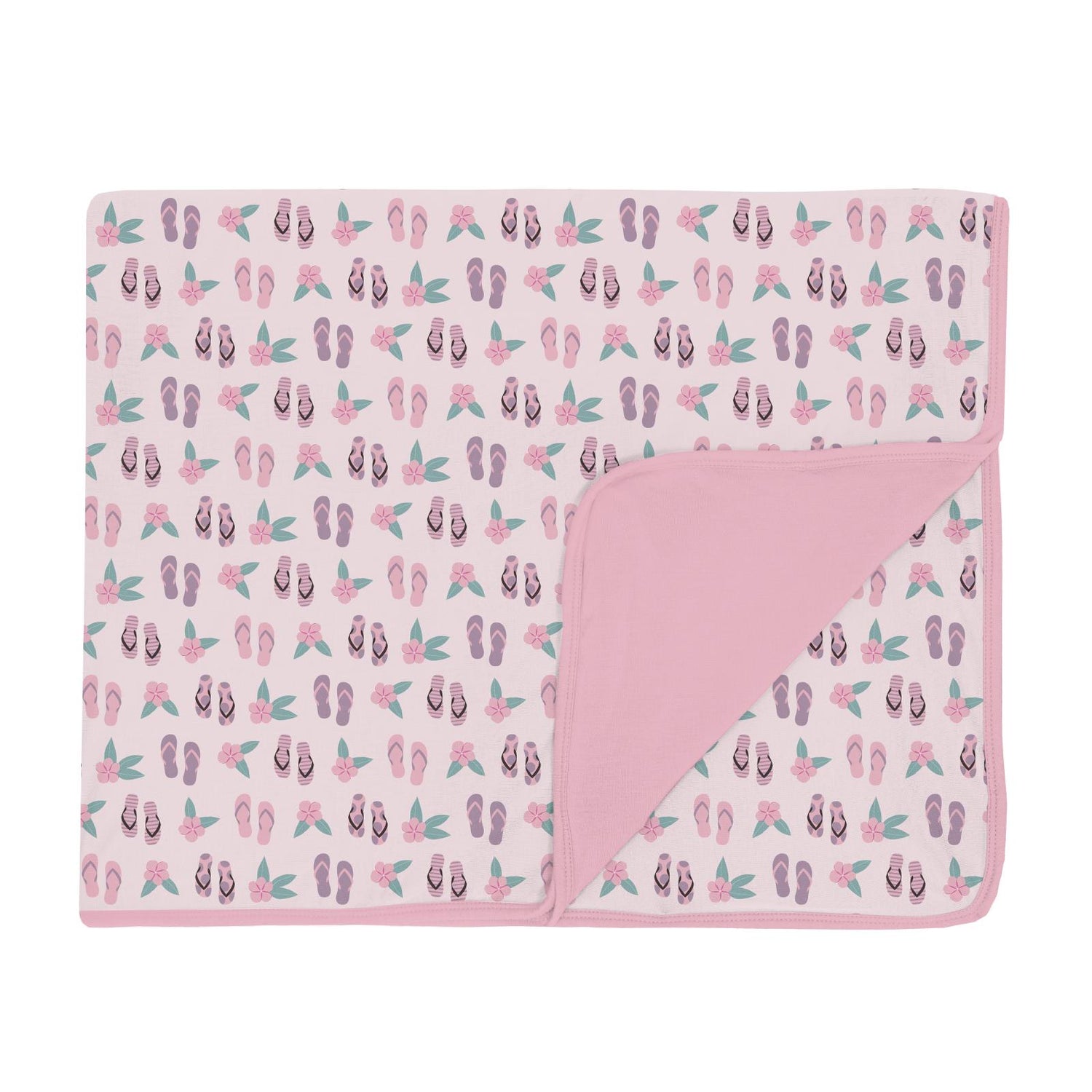 Print Toddler Blanket in Shrinking Violet Flip Flops and Flowers (327353)