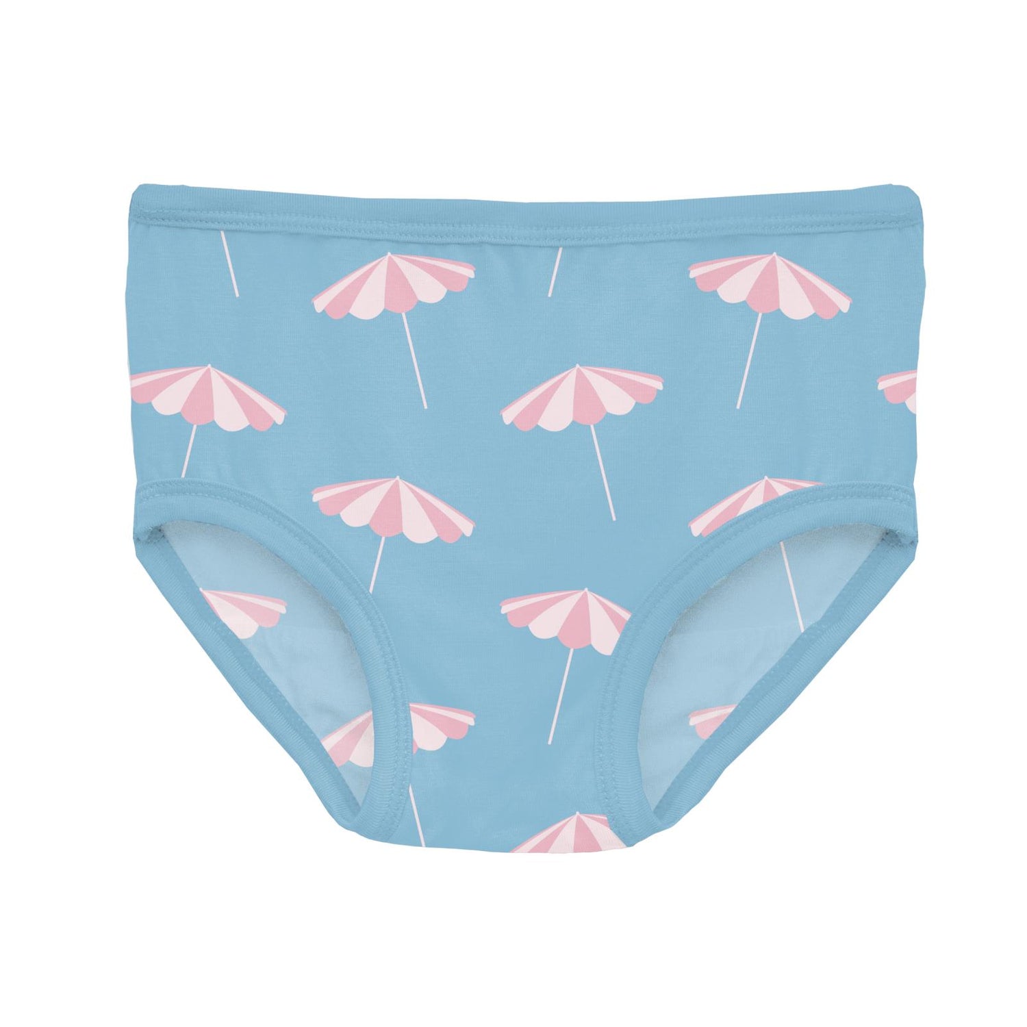 Print Girl's Underwear in Seaside Blue Beach Umbrellas (327584)