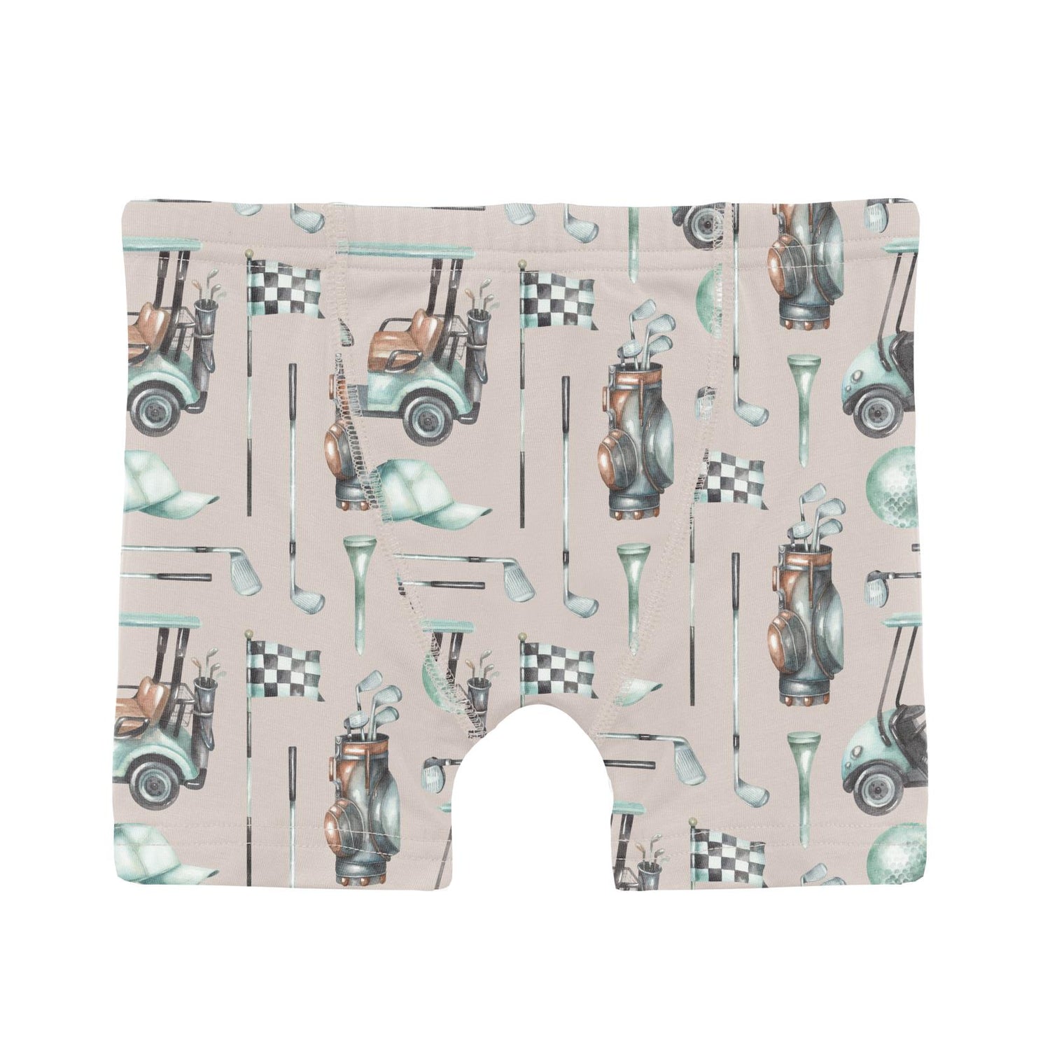 Print Boy's Boxer Brief in Latte Golf (327855)