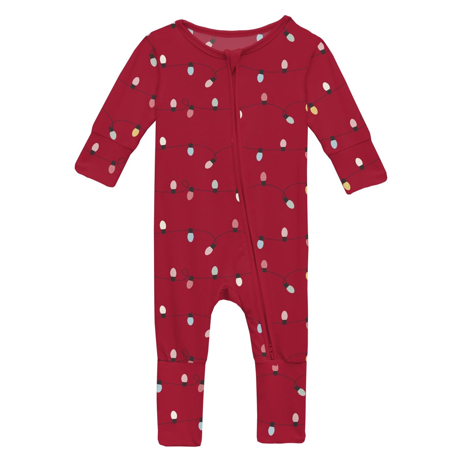 Print Convertible Coverall in Crimson Holiday Lights (360275)