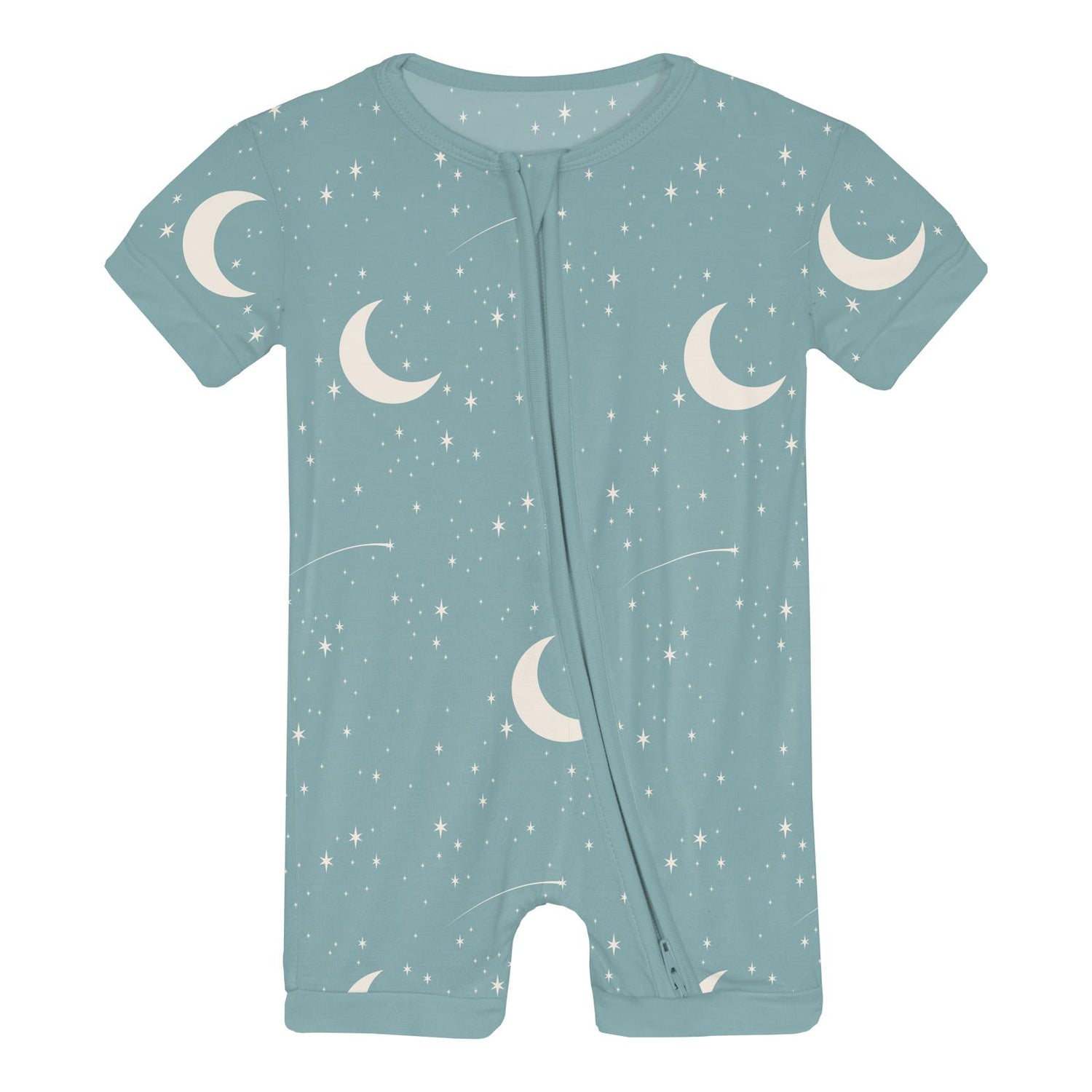 Print Shorty Sleeper with Zipper in Jade Starry Sky & Moon (359900)