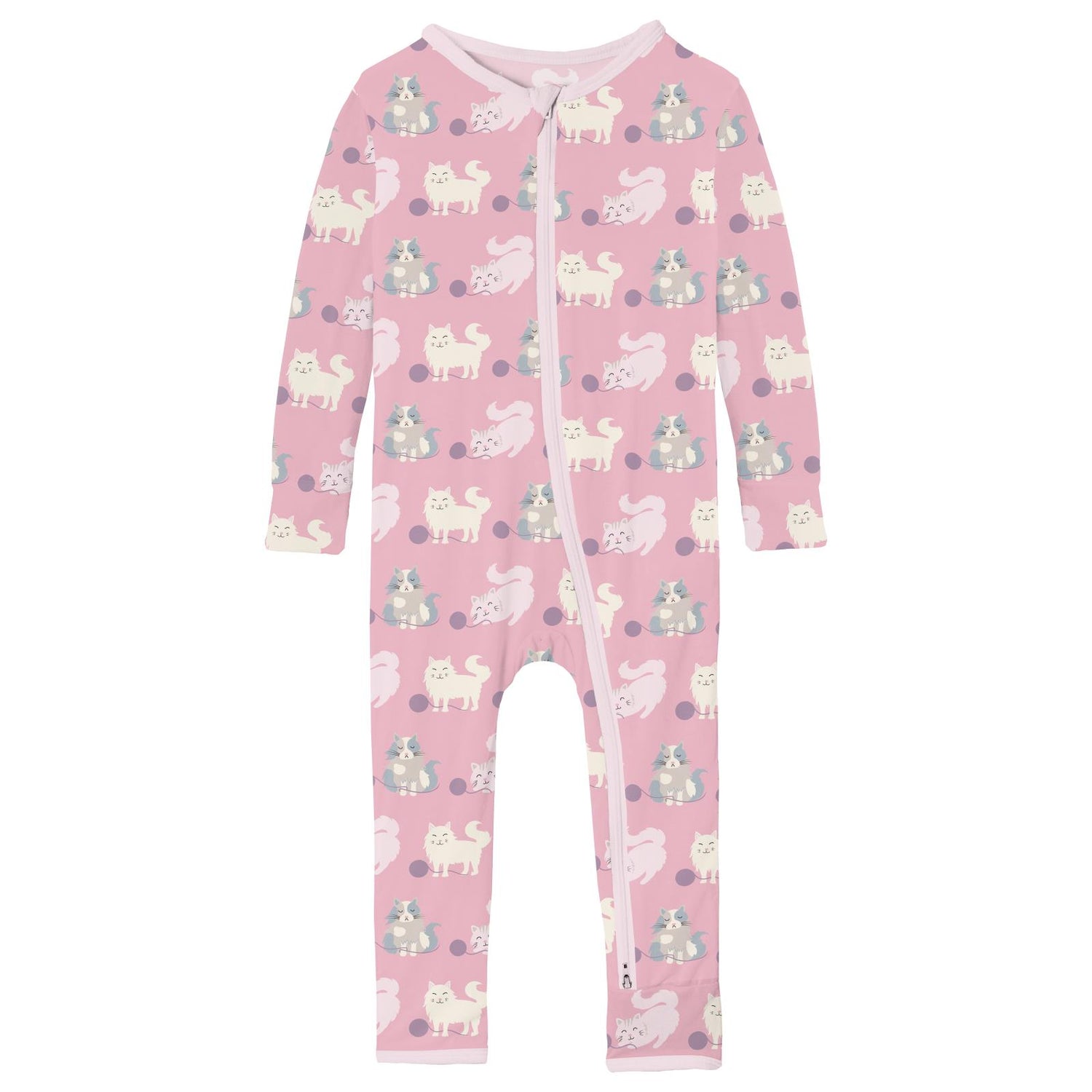 Print Coverall with 2 Way Zipper in Cake Pop Cats and Yarn (311083)