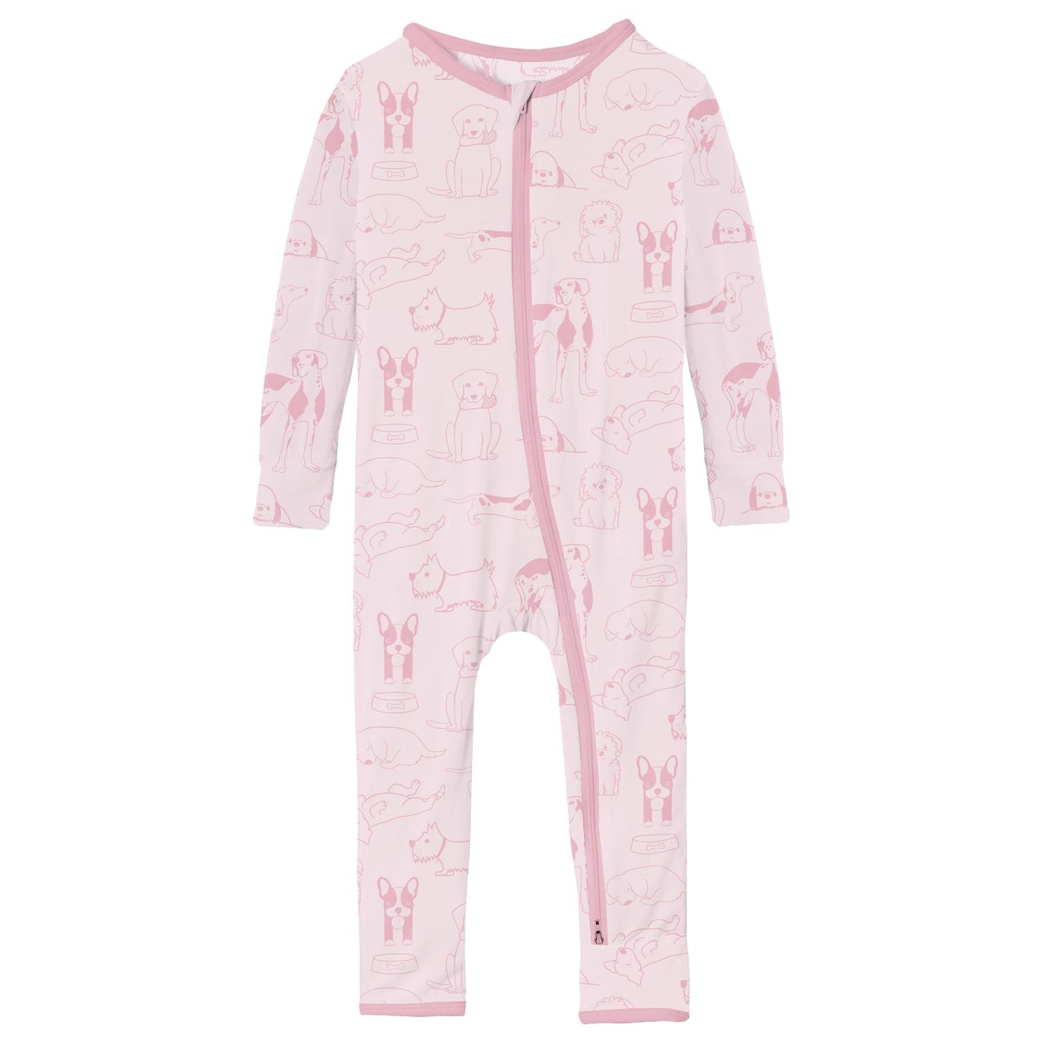 Print Coverall with 2 Way Zipper in Shrinking Violet Dogs (311431)