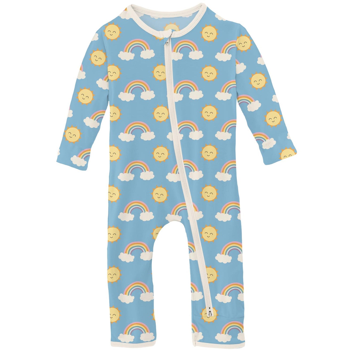 Print Coverall with 2 Way Zipper in Sunshine and Rainbows (311505)