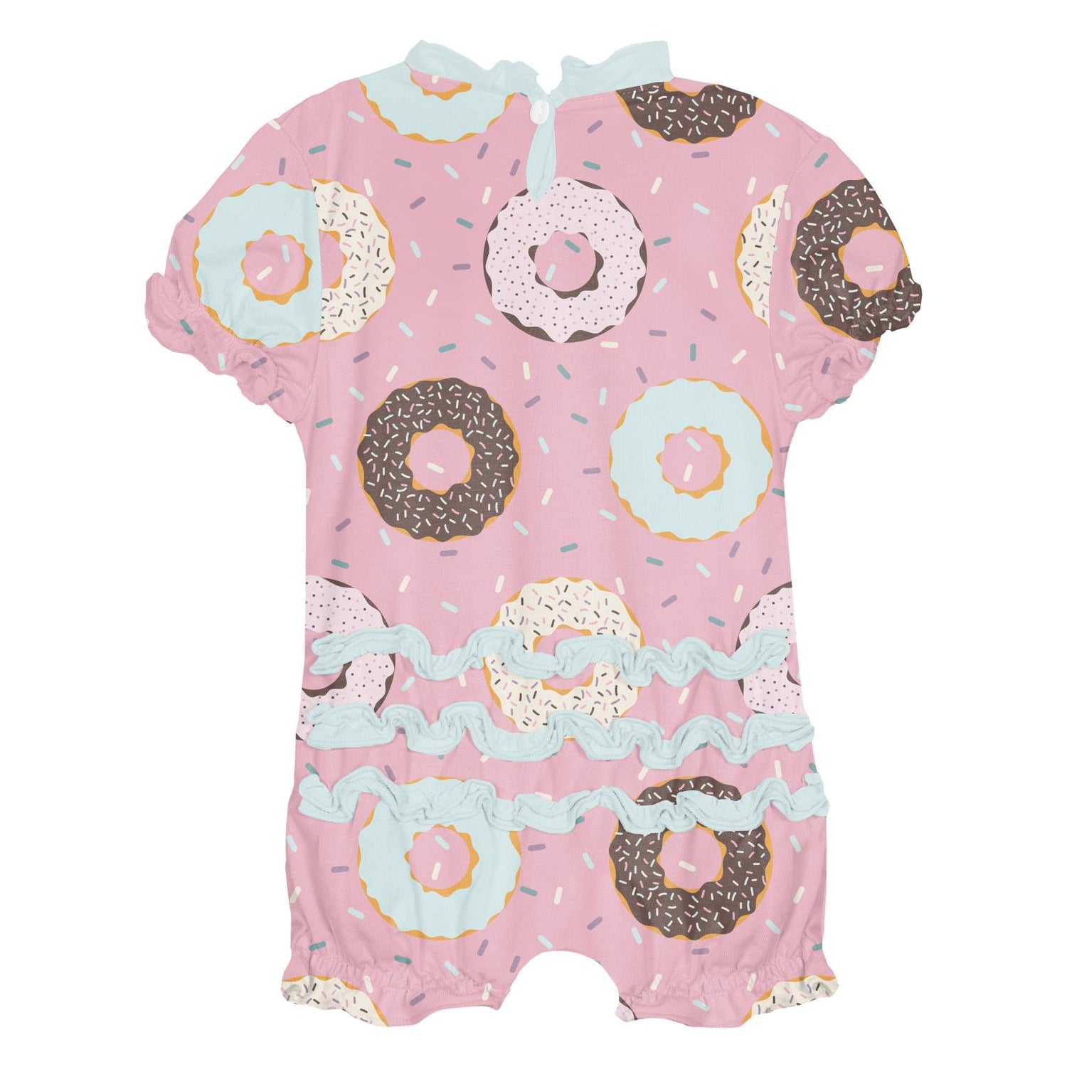 Print Ruffle Romper in Cake Pop Donuts and Sprinkles (312241)