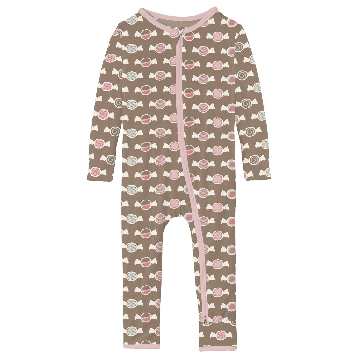 Print Coverall with 2 Way Zipper in Portabella Saltwater Taffy (343966)