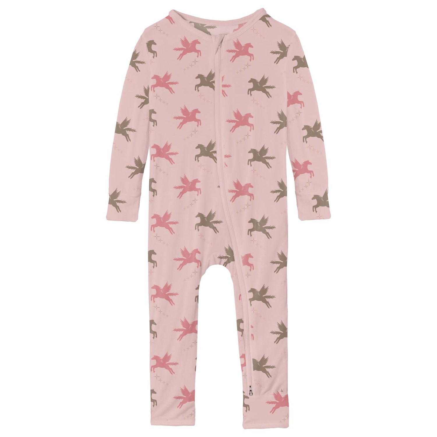 Print Coverall with 2 Way Zipper in Baby Rose Pegasus (343996)