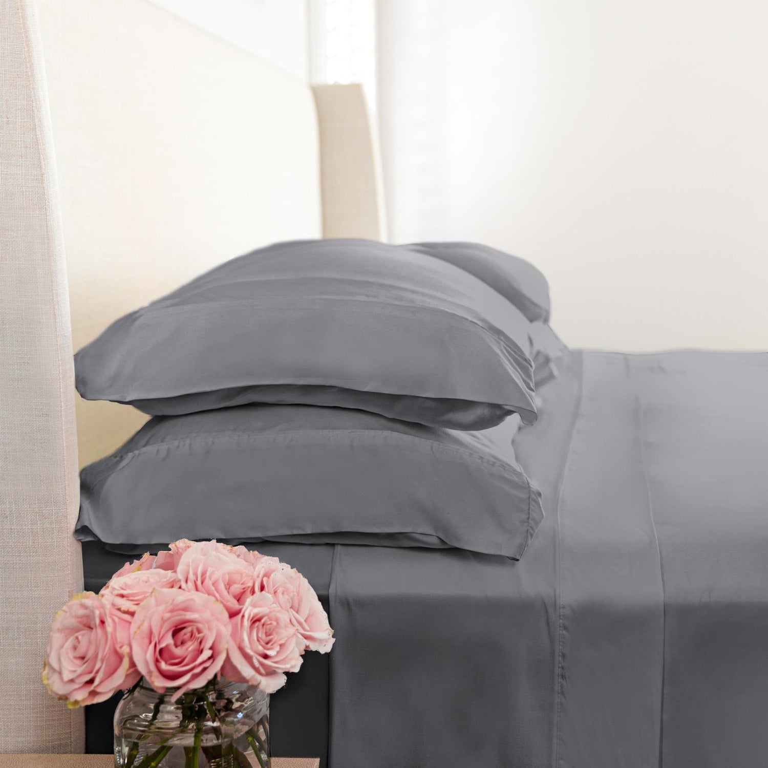 Woven Pillowcase Set in Feather