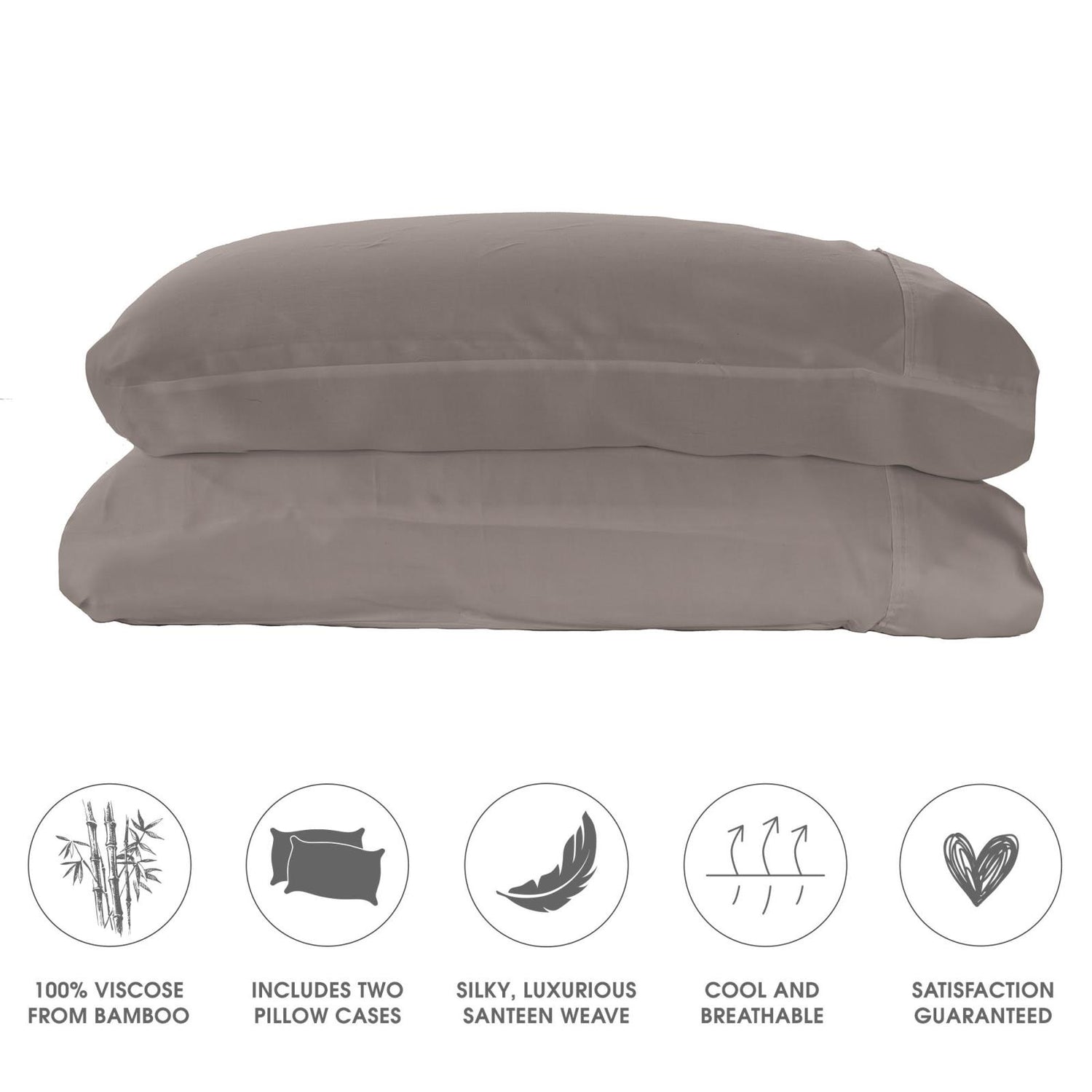 Woven Pillowcase Set in Feather