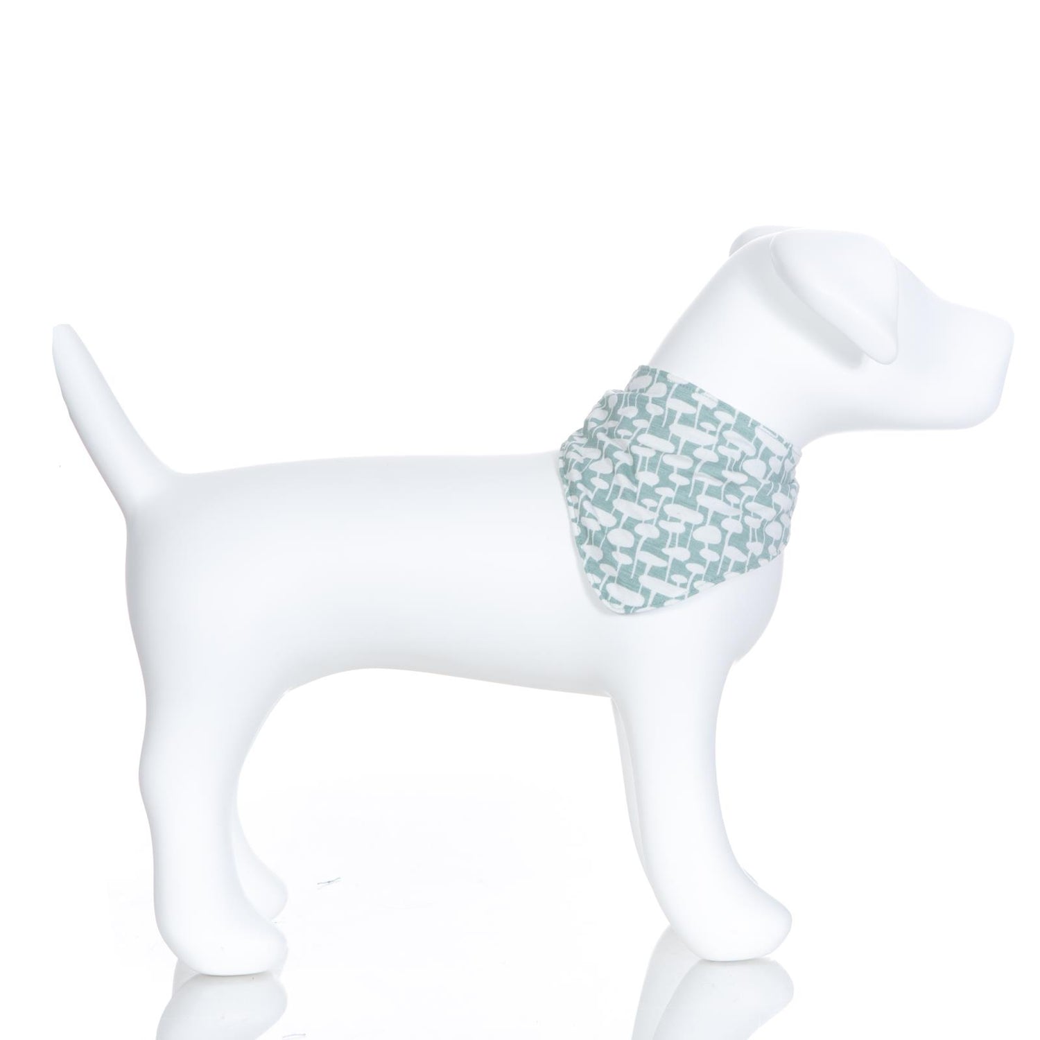 Print Dog Bandana in Jade Mushrooms