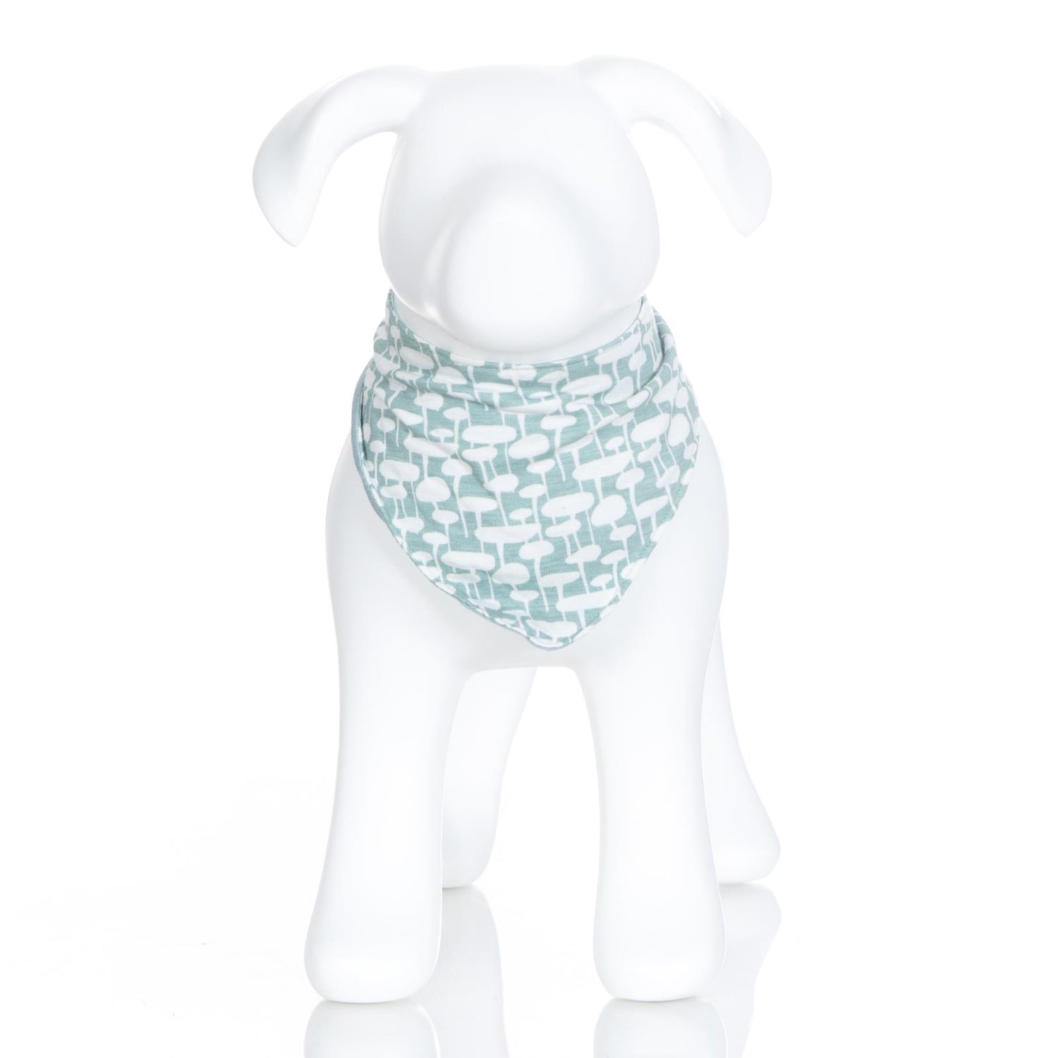 Print Dog Bandana in Jade Mushrooms