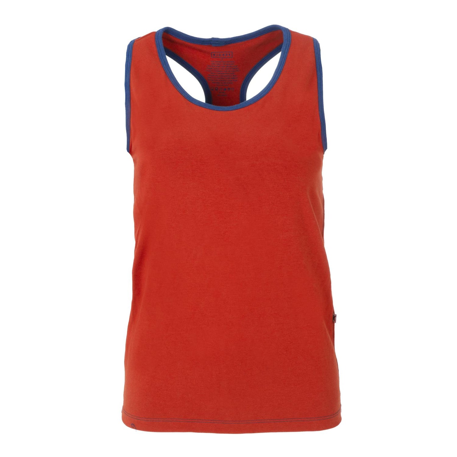 Women's Luxe Tank in Red Tea with Navy