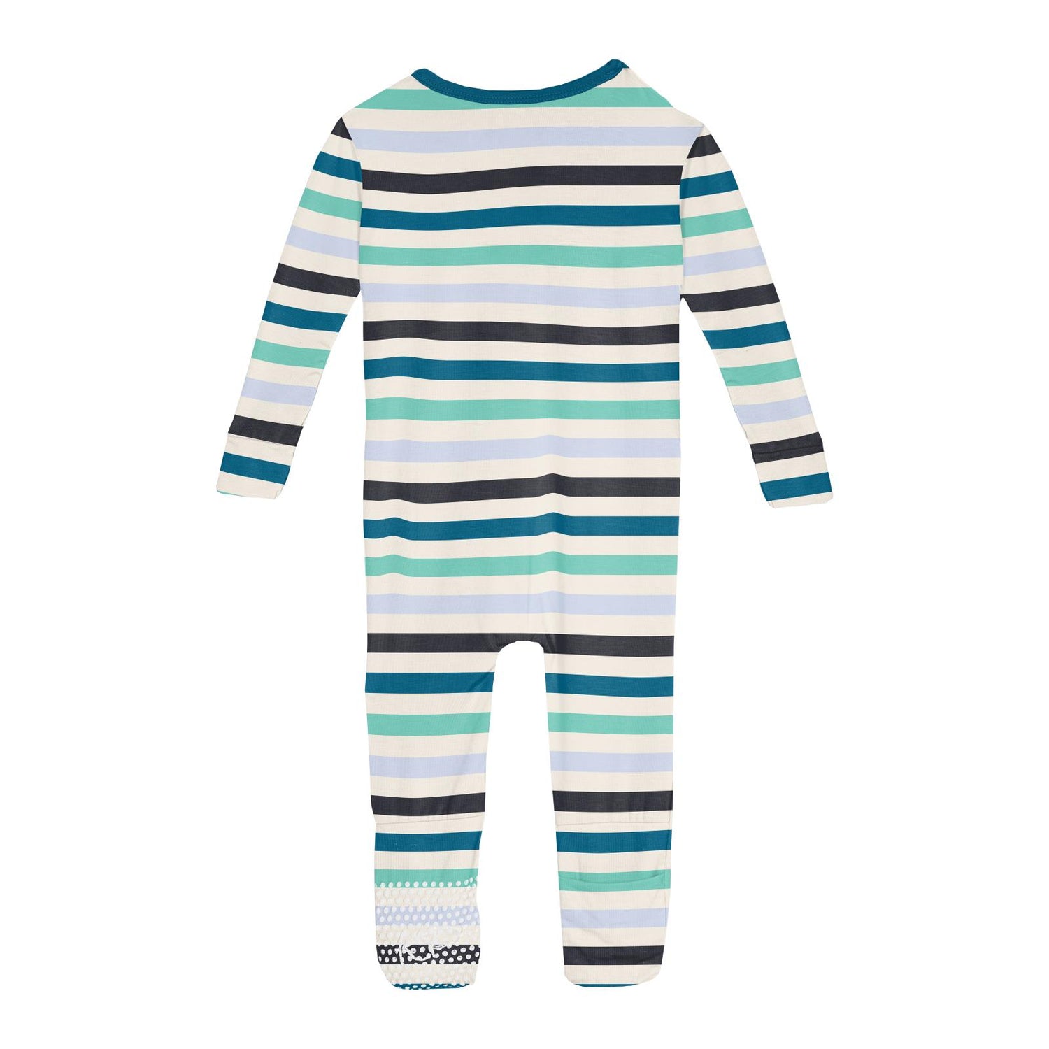 Print Convertible Sleeper with Zipper in Little Boy Blue Stripe
