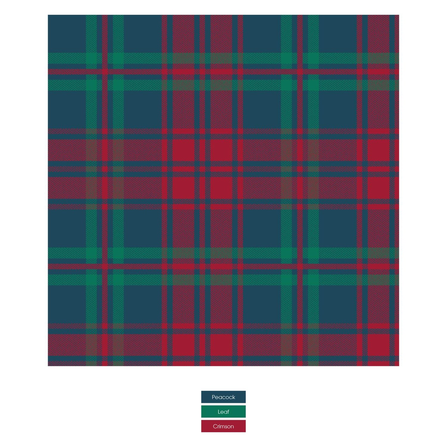 Print Quilted Stocking in Peacock Plaid/Peacock Yeti