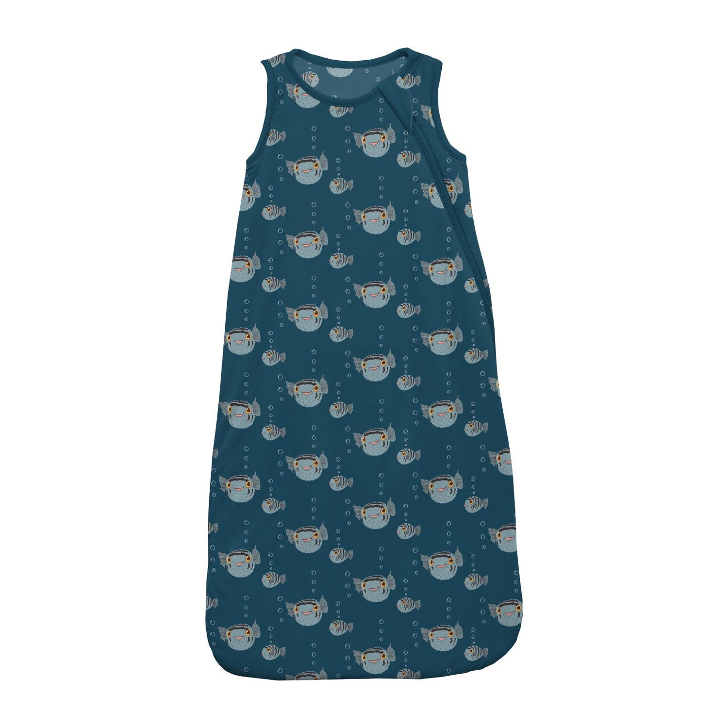 Print Fluffle Sleep Bag in Peacock Puffer Family