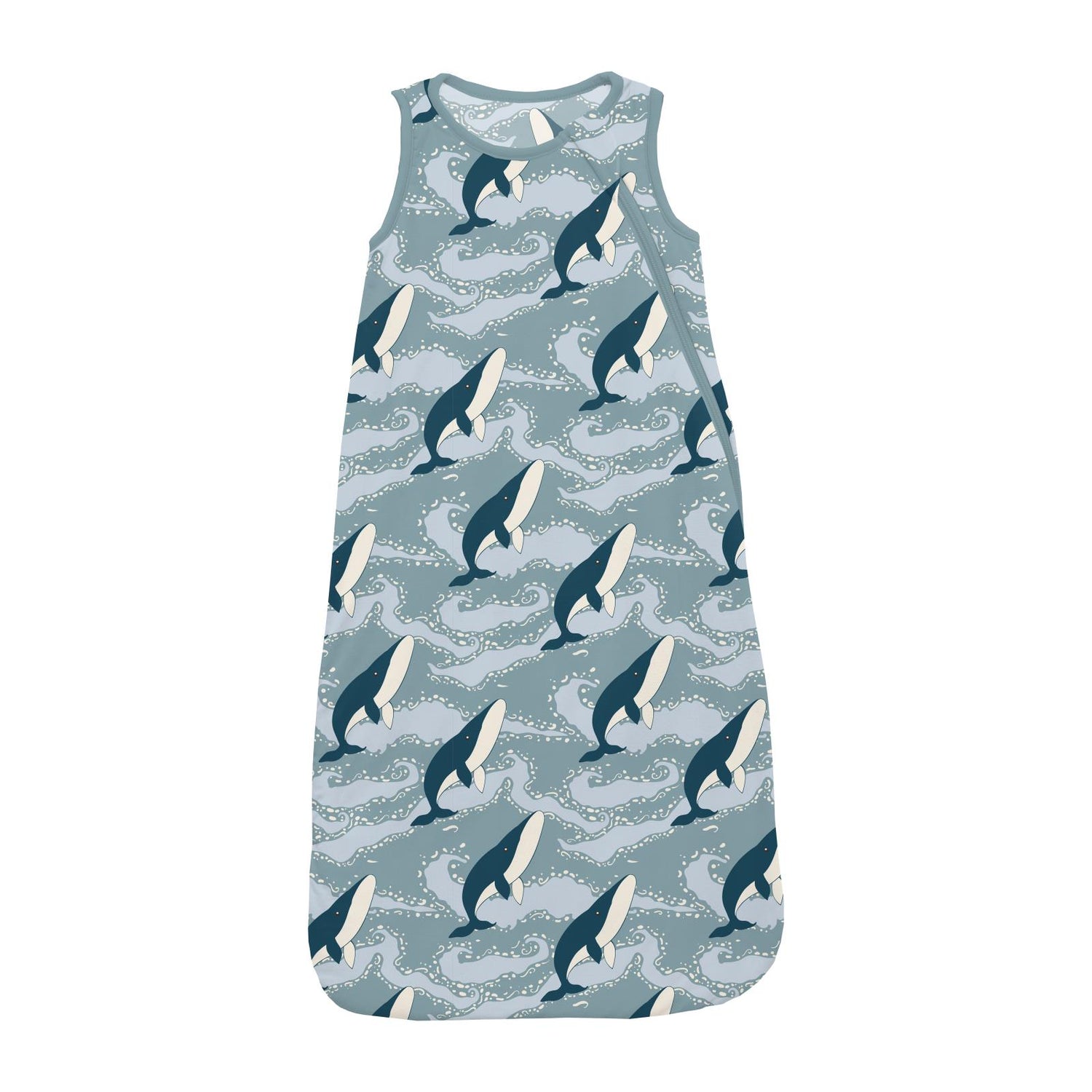 Print Fluffle Sleep Bag in Stormy Sea Splashing Whales