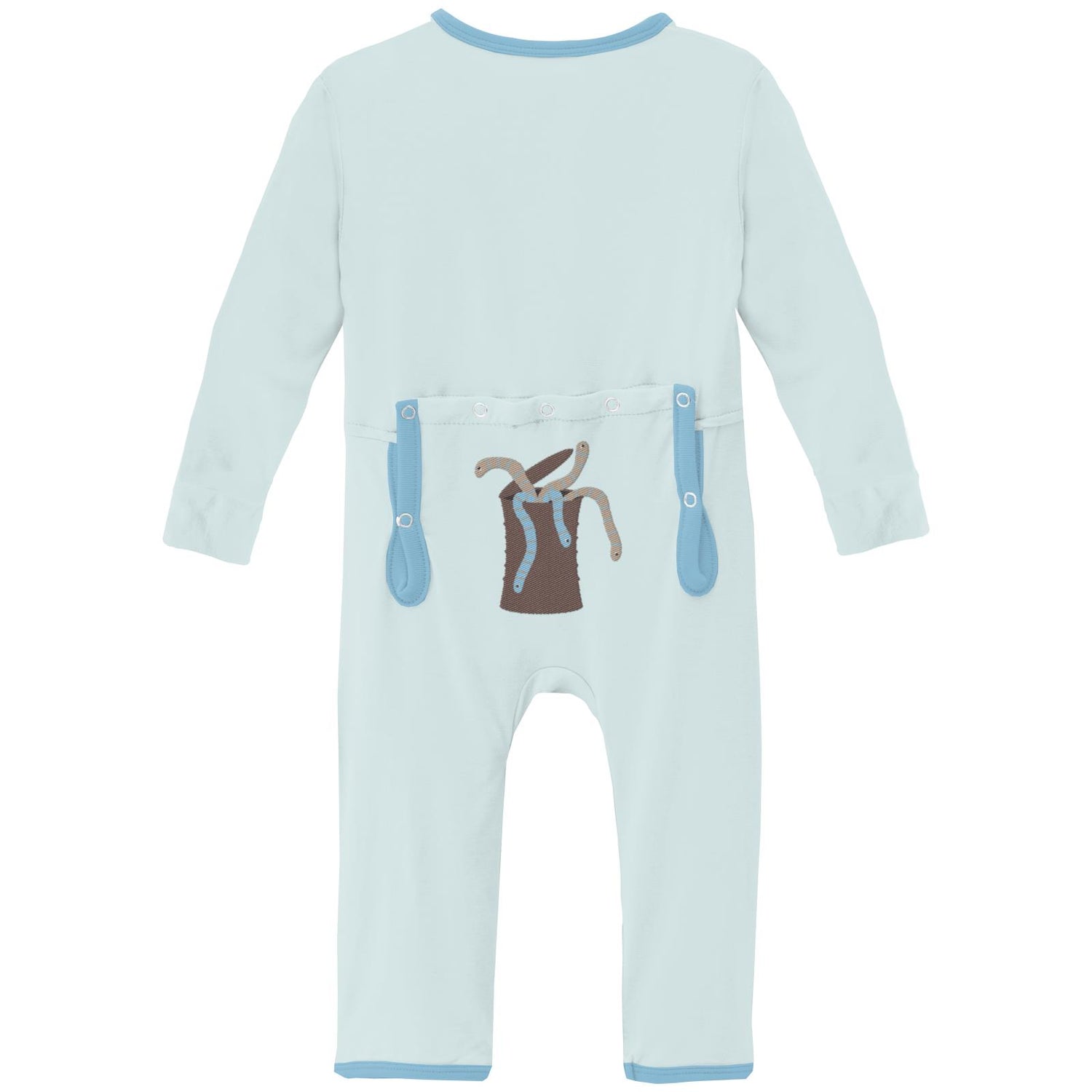 Applique Coverall with 2 Way Zipper in Fresh Air Can of Worms (318593)