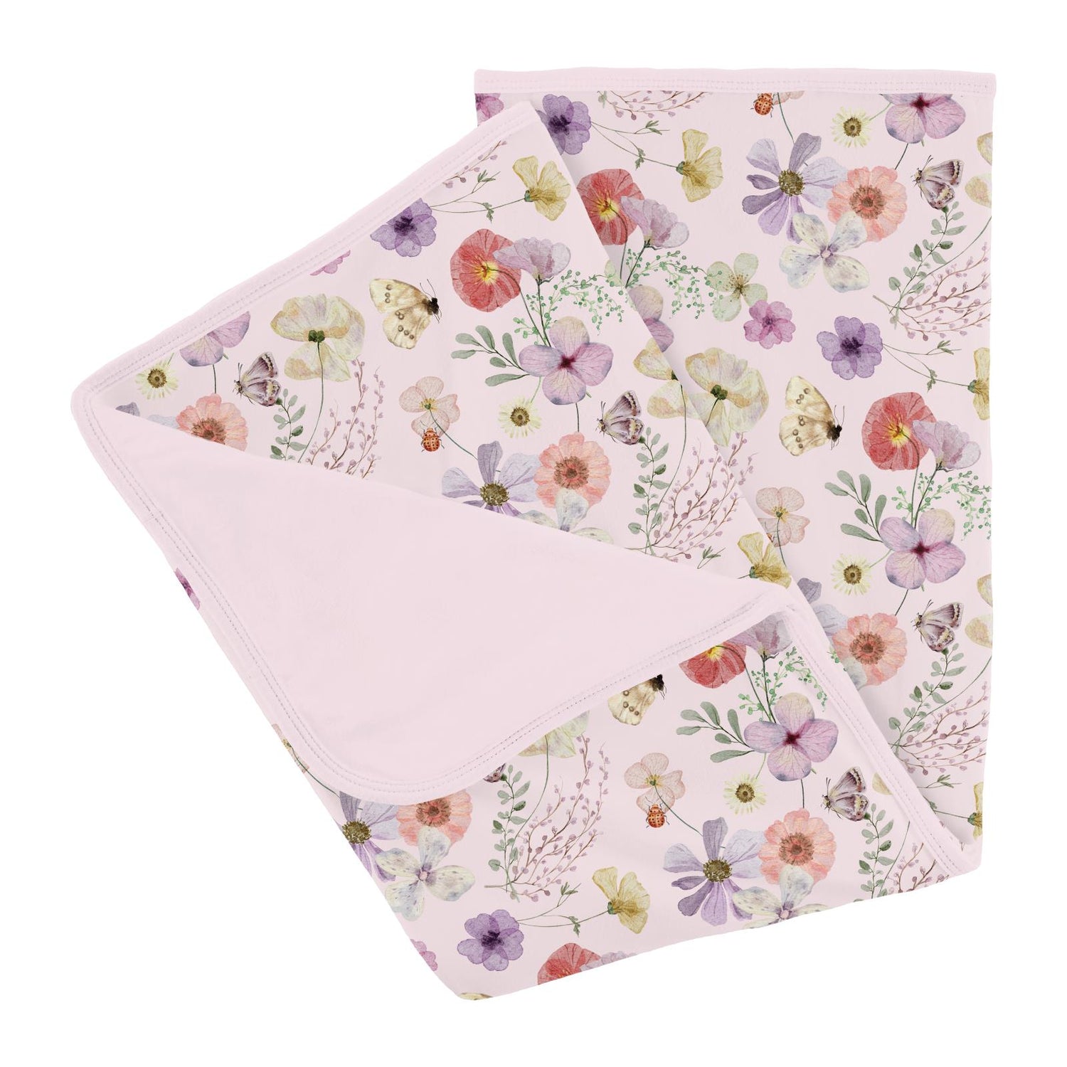 Print Stroller Blanket in Shrinking Violet Pressed Flowers (318431)