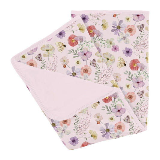 Print Stroller Blanket in Shrinking Violet Pressed Flowers (318431)