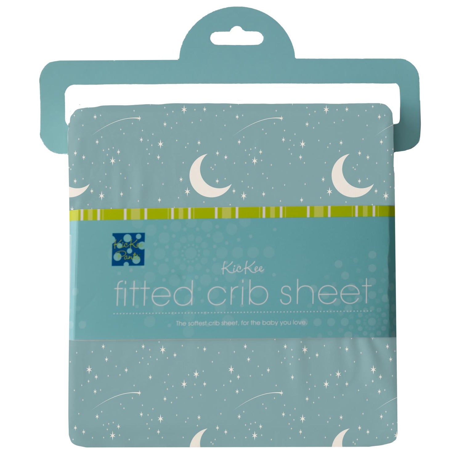 Print Grow with me Crib to Twin Fitted Sheet in Jade Starry Sky & Moon (318481)