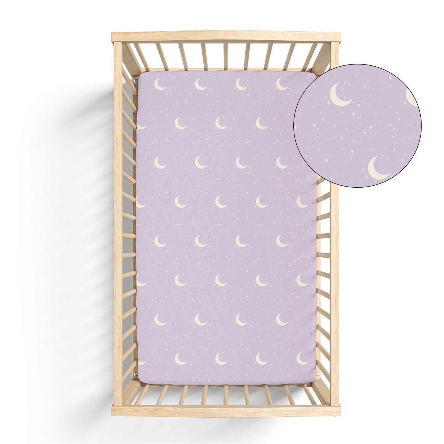 Print Grow with me Crib to Twin Fitted Sheet in Thistle Starry Sky & Moon (318531)