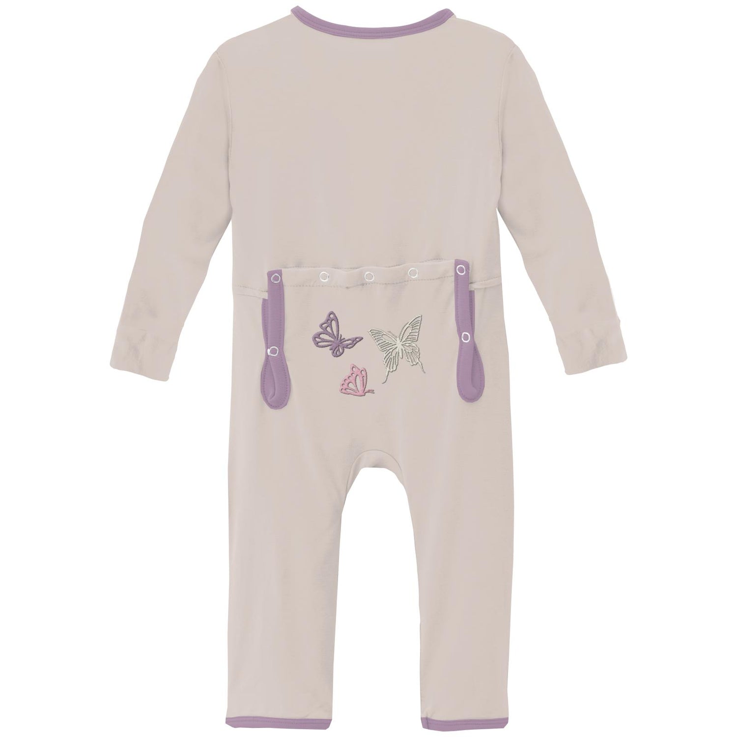 Applique Coverall with 2 Way Zipper in Latte Butterflies (318566)