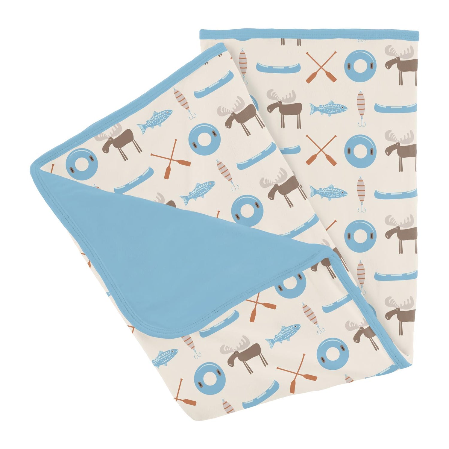 Print Stroller Blanket in Natural Lake Life (318574)