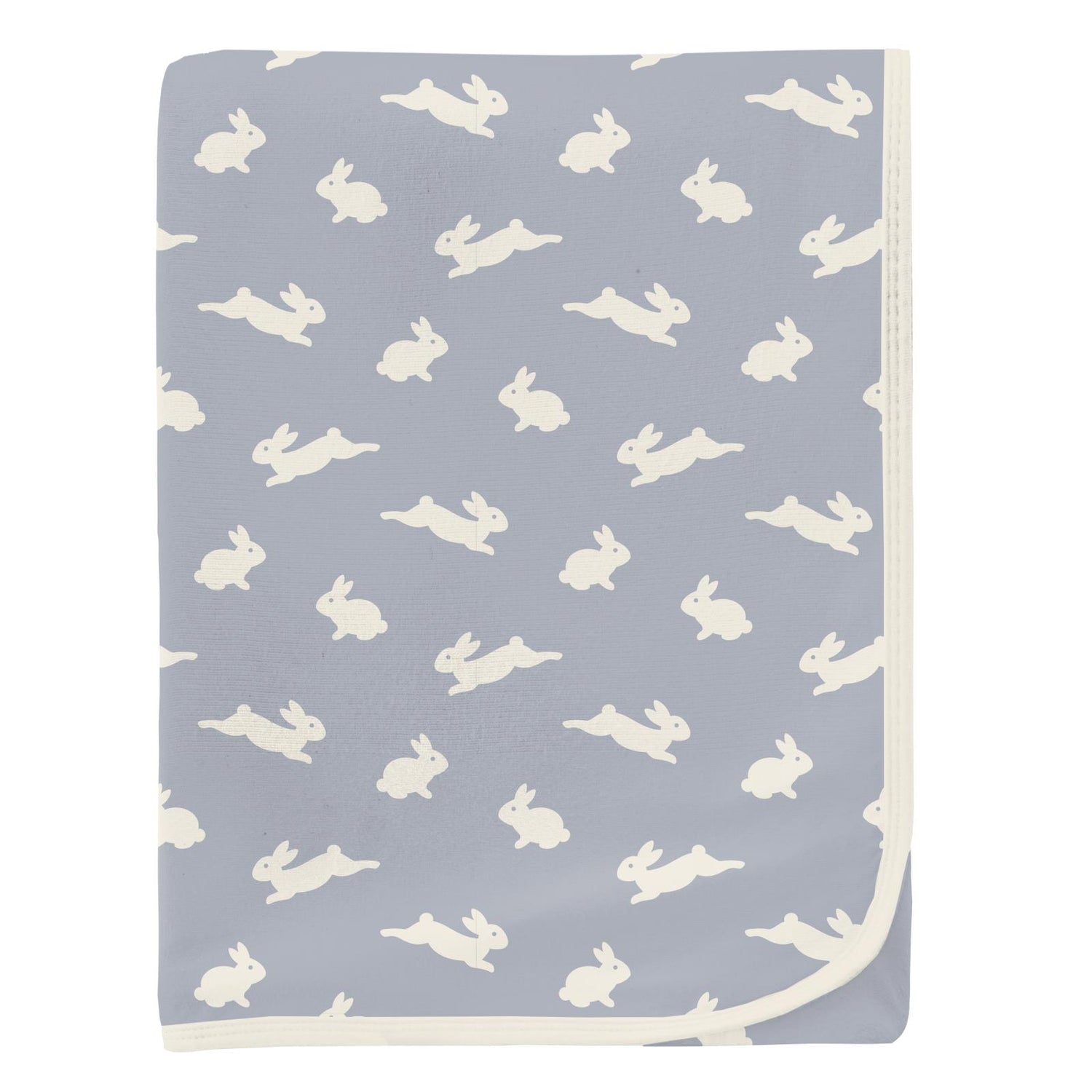 Print Swaddling Blanket in Pearl Blue Bunny (324793)