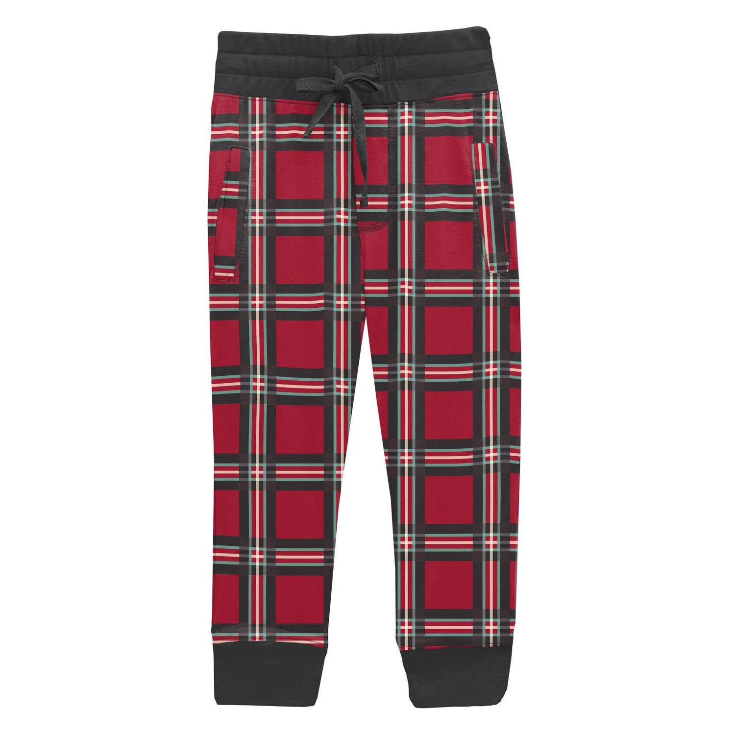 Print Lightweight Joggers in Classic Holiday Plaid (324802)