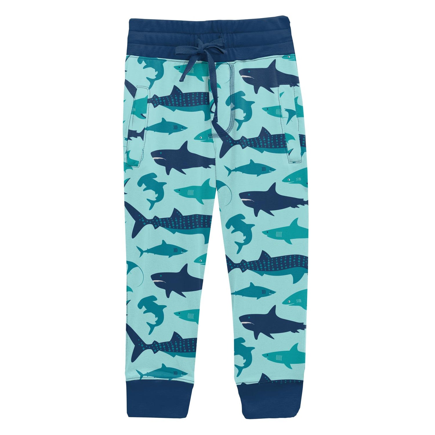 Print Lightweight Joggers in Summer Sky Sharks (324835)