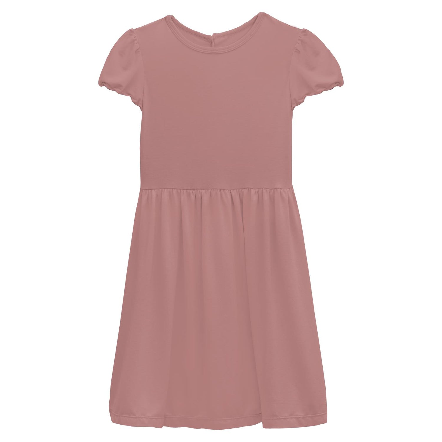Flutter Sleeve Twirl Dress with Pockets in Antique Pink