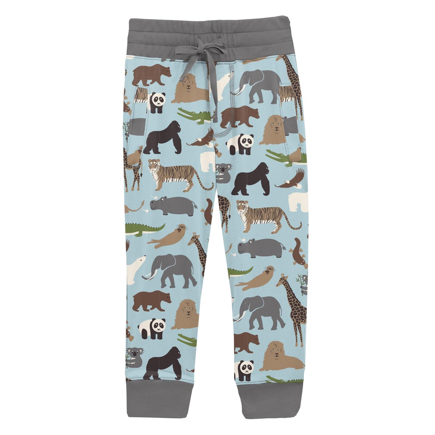 Print Lightweight Joggers in Spring Sky Zoo (325110)