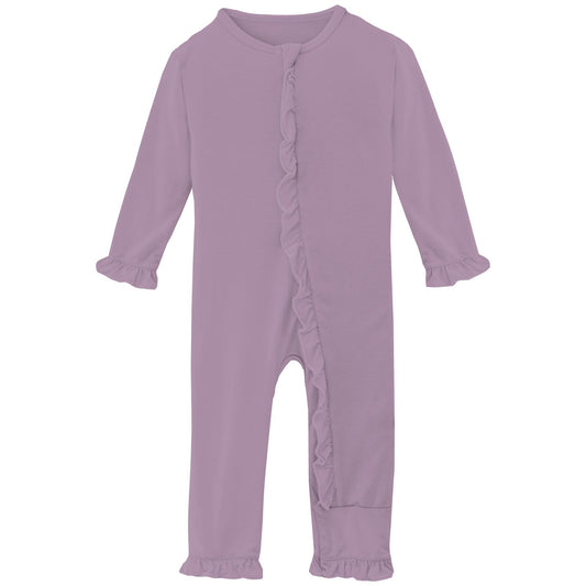 Layette Ruffle Coverall with 2 Way Zipper in Lavender (336167)