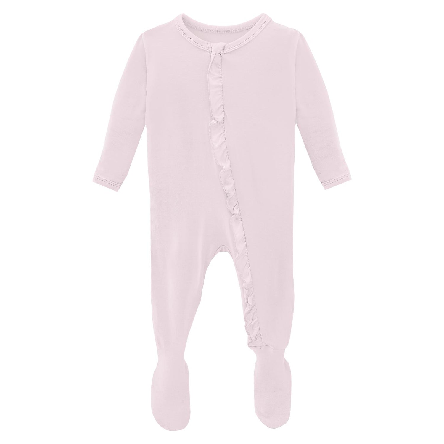 Classic Ruffle Footie with 2 Way Zipper in Shrinking Violet (336171)