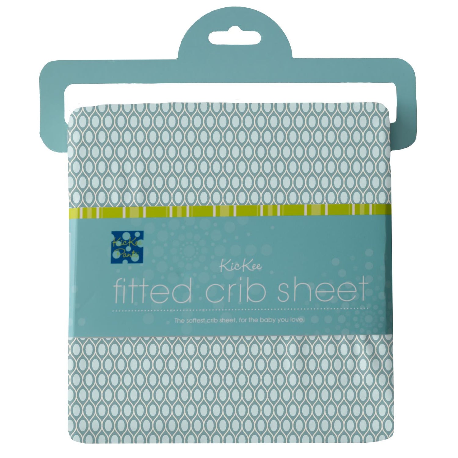 Print Grow with me Crib to Twin Fitted Sheet in Jade Wavy Lattice (336208)