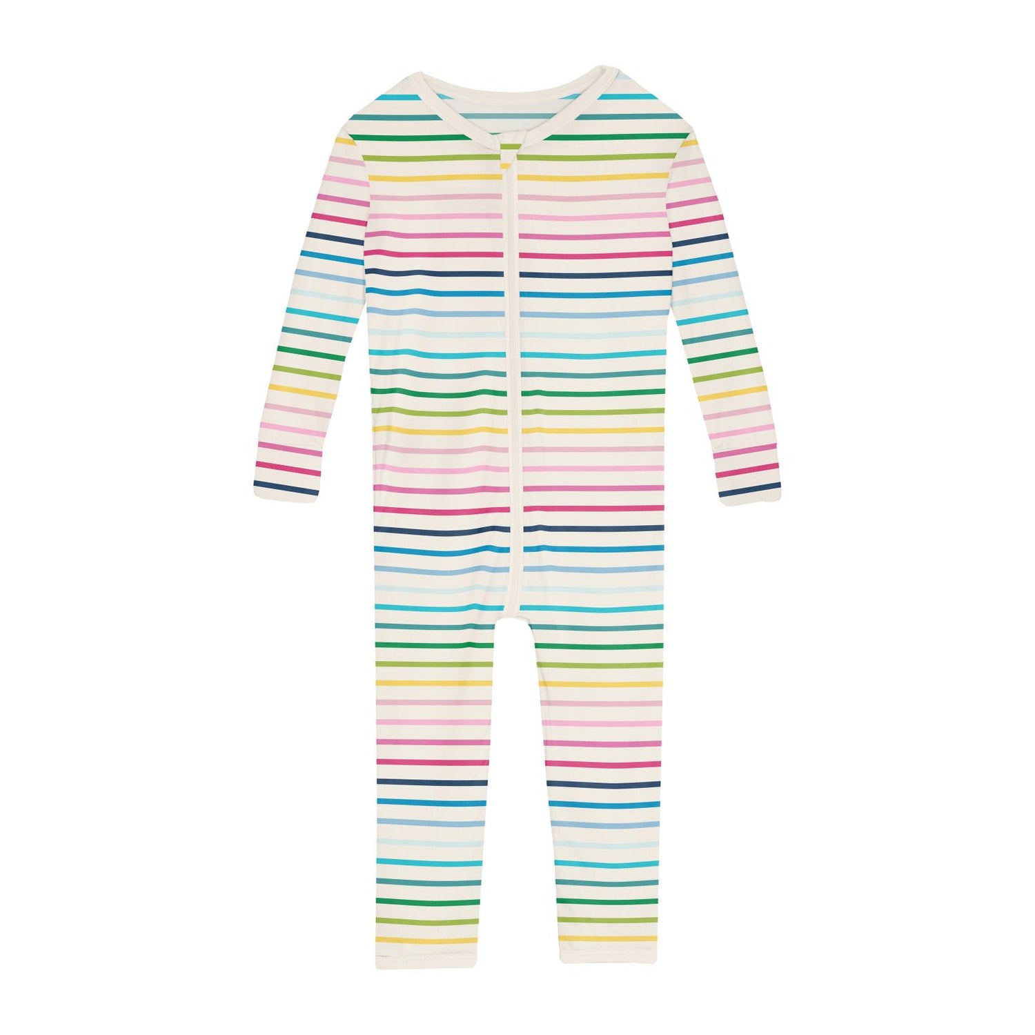 Print Convertible Sleeper with Zipper in Happy Stripe